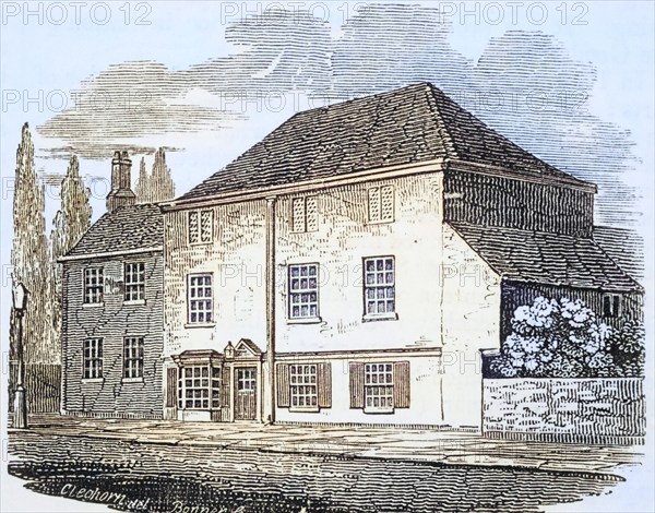 The Pied Bull Islington London England Residence by Sir Walter Raleigh From Old England's Worthies