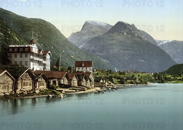 Loen, in the municipality of Stryn in the Norwegian province of Vestland Nordfjord, Norway, View