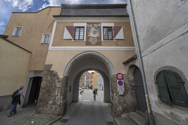 Historic town gate, Schärding, Lower Austria, Austria, Europe