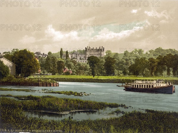 Richmond, Star and Garter Hotel, England / England, Historic, digitally restored reproduction from