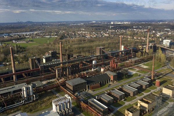 Aerial view of the former Zollverein coking plant in Essen, 18/03/2020