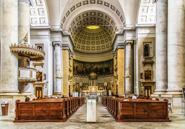 Church of Sant'Antonio Taumaturgo, in the heart of Borgo Teresiano, Trieste, harbour town on the