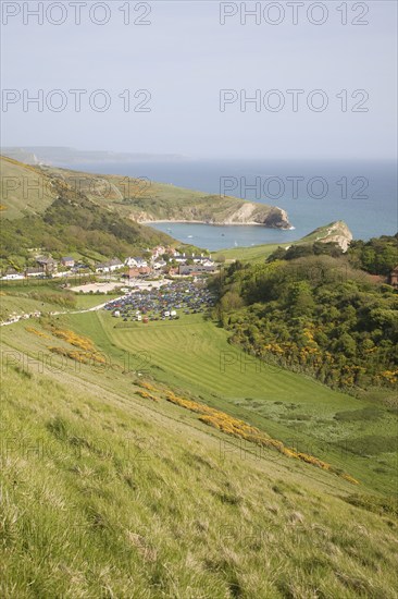 Lulworth Cove on the Jurassic Coast, Dorset, England, United Kingdom, Europe
