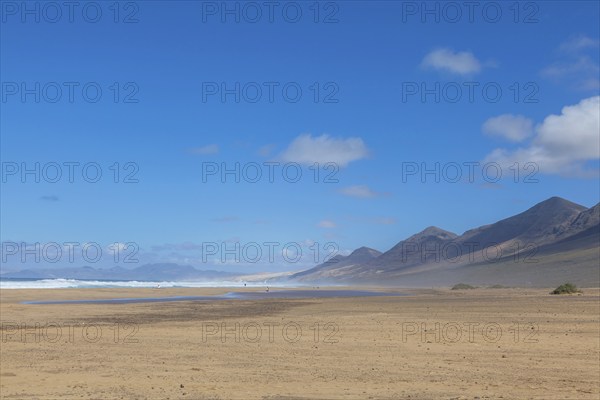 Mountain range in the Jandia nature park Park on the Jandia peninsula, at Playa de Cofete,