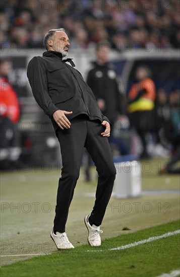 Coach Pellegrino Matarazzo TSG 1899 Hoffenheim on the sidelines, gesture, gesture, disappointed,