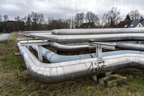 District heating pipelines, Hertener Stadtwerke, transfer point at the former Schlägel & Eisen