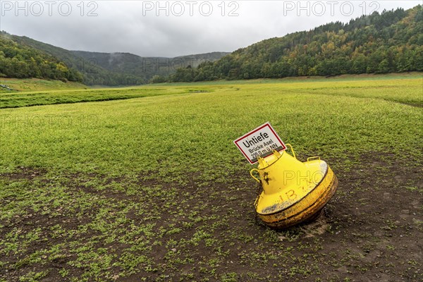 Lake Edersee, near Waldeck, the third largest reservoir in Germany, is currently only 13% full, the