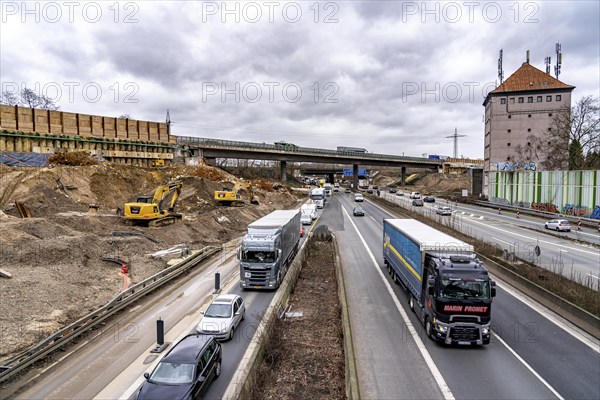 Duisburg-Kaiserberg motorway junction, complete reconstruction and new construction of the A3 and