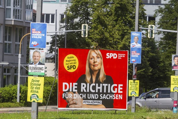 The hot phase of the state election campaign in Saxony can be seen in the amount of different