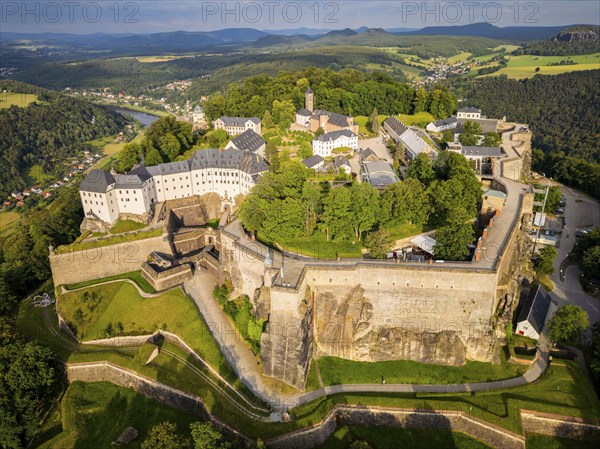 Königstein Fortress is one of the largest mountain fortresses in Europe. It is located in the