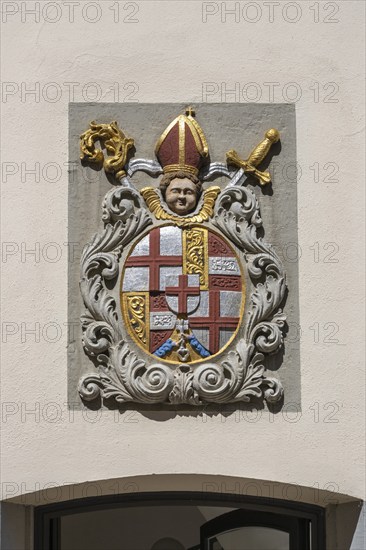 Stonemasonry, coat of arms of the Prince-Bishop of Constance Marquard Rudolf von Rodt in the