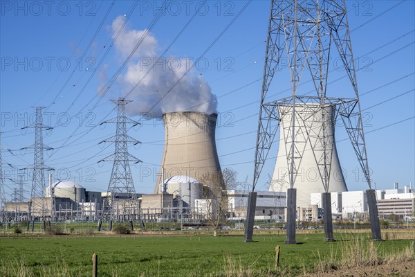 The Doel nuclear power plant on the Scheldt, one of two nuclear power plants in Belgium, consists