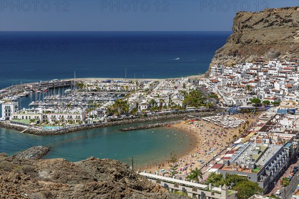 Beach and harbour of Puerto de Mogan, Gran Canaria, Canary Islands, Spain, Puerto de Mogan, Gran