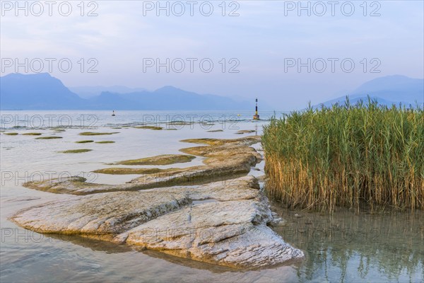 Evening mood at Jamaica beach, lake, holiday, travel, tourism, Sirmione, Italy, Europe