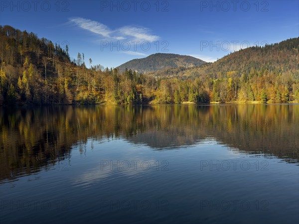 Autumn atmosphere at Hechtsee lake near Kufstein, Tyrol, Austria, Europe