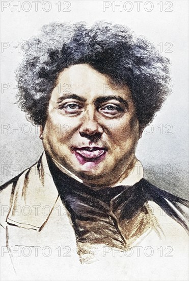 Alexandre Dumas Senior, 1803, 1870, French author known as Pere. From the book The Masterpiece