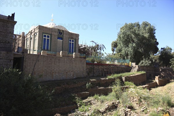 Tigray region, Axum, Aksum, chapel next to St Mary's Cathedral, according to the faith of Ethiopian