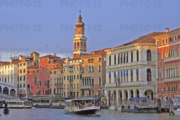 Venice, sunset Canale Grande architecture