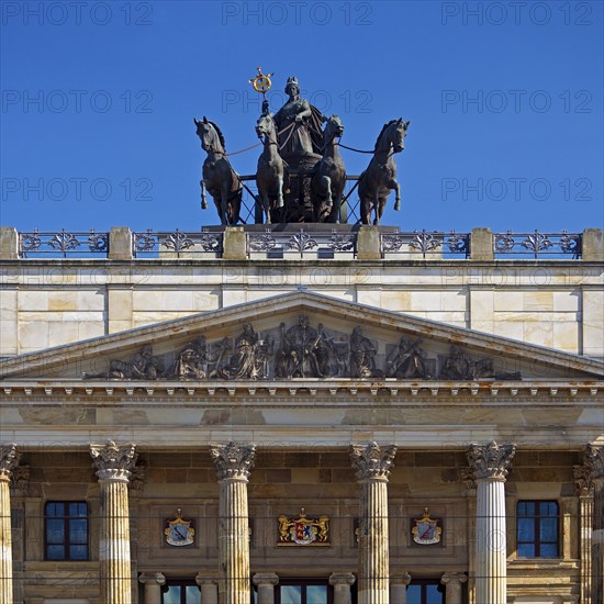 Castle with the Brunswick Quadriga with Brunonia, designed by Carl Theodor Ottmer, Brunswick, Lower