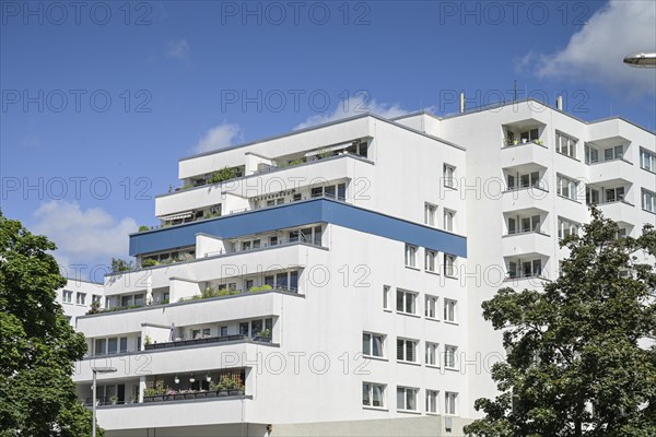 Flats, prefabricated buildings, Schäferstraße, Hakenfelde, Spandau, Berlin, Germany, Europe