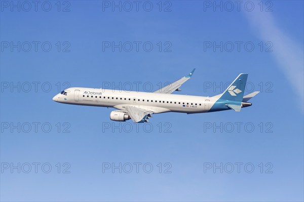 An Embraer ERJ 195 aircraft of Air Dolomiti with the registration number I-ADJX at the airport in