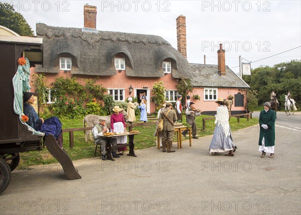 Filming a scene for Stanley's War film directed by Tim Curtis outside the Sorrel Horse pub,