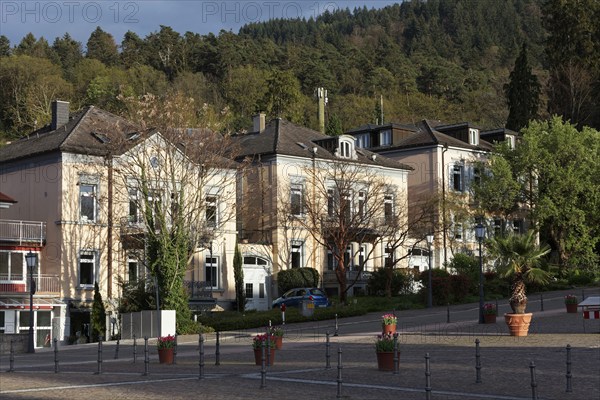 Historic cavalier houses at the Grand Ducal Palace, Badenweiler spa town, Black Forest,