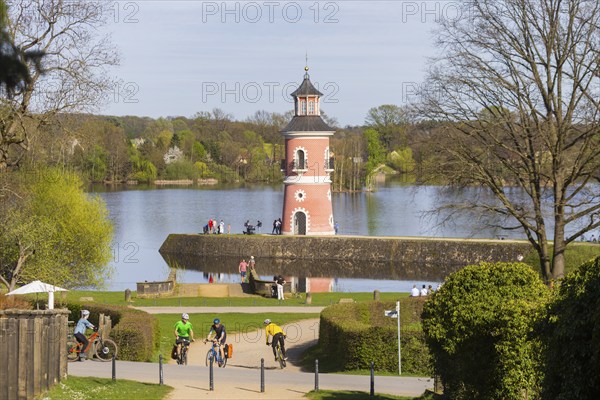 Lighthouse at the Fasanenschlösschen, Moritzburg, Saxony, Germany, Europe