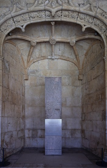 Cenotaph in honour of the poet and writer Fernando Pessoa, Hieronymite monastery Mosteiro dos