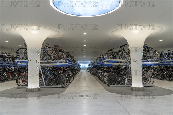 New bicycle car park at Amsterdam Central station, Stationsplein, space for around 7000 bicycles,