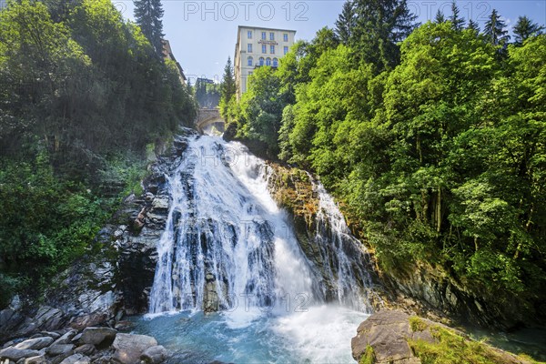Waterfall of the Gasteiner Ache in the centre, Bad Gastein, Gastein Valley, Hohe Tauern, Pongau,