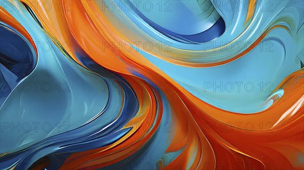 Background of softly flowing ribbons with color weaves intricately throughout the backdrop, AI