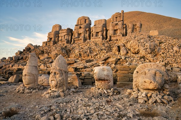 Mount Nemrut sanctuary, East terrace, Adiyaman province, Turkey, Asia