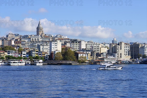 Galata Tower in Karakoy, Istanbul, Turkey, Asia
