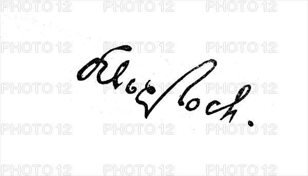 Signature, manuscript by Klopstock, historical, digital reproduction of an original from the 19th