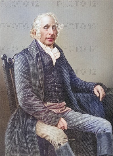 Sir Tatton Sykes, 1772-1863, English baronet and gentleman. Etched by DJPound after a photograph by