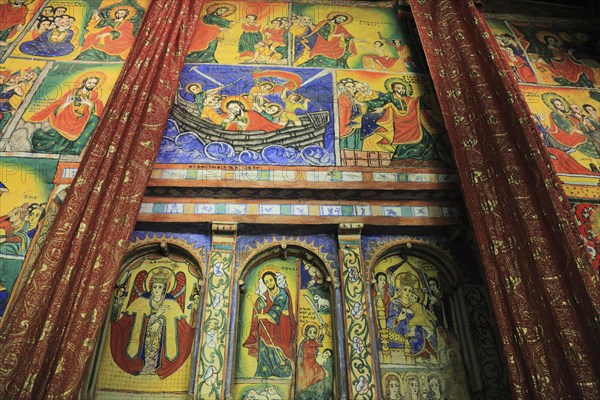 Ahamra region, Azoa Maryam round church on the Zeghie peninsula in Lake Tana, Lake Tsana or Lake