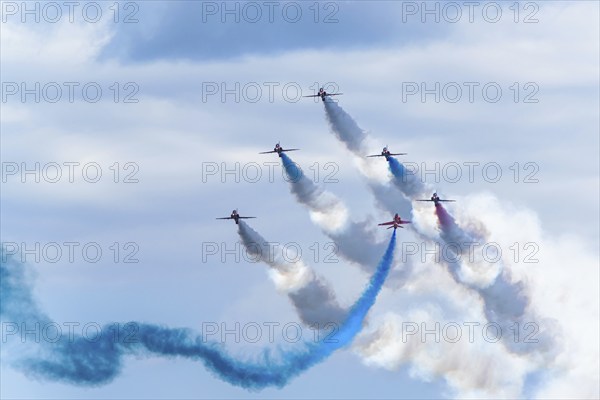 Red Arrows, Royal Air Force Aerobatic Team, Airshow 2024, Teignmouth, Devon, England, United