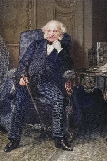 Martin Van Buren 1782 to 1862, 8th President of the United States 1837to 1841 and a founder of the