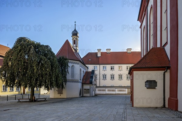 Crypt chapel at St Stephen's parish church, Kirchplatz, Old Town, Mindelheim, Swabia, Bavaria,