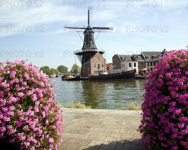 Moulin de Adriaan windmill, Haarlem, Holland