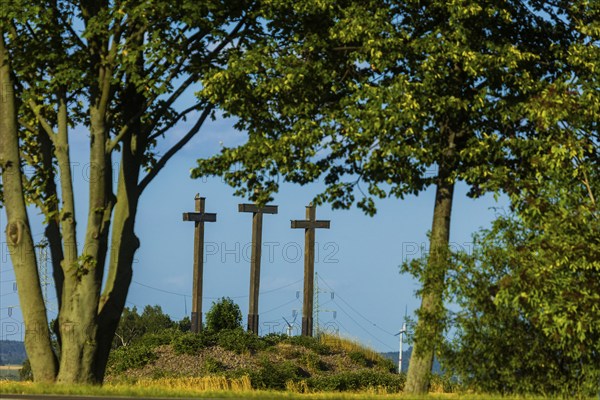 The Three Crosses near Freiberg, Saxony. According to legend, three Freiberg councillors were