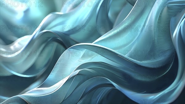 Background of softly flowing ribbons with color weaves intricately throughout the backdrop, AI