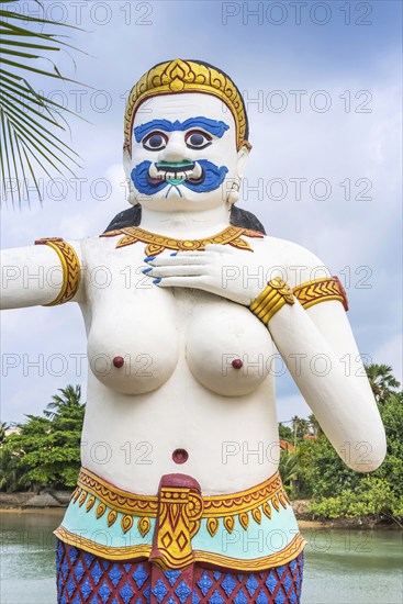 Sculptures at Wat Phra Yai, Buddhist temple, religion, Buddhism, figure, statue, sculpture,