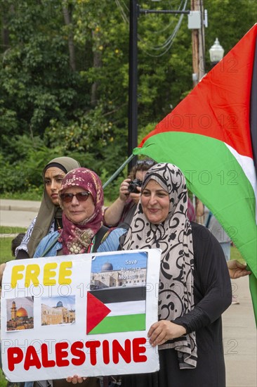 Dearborn, Michigan USA, 17 August 2024, In advance of the Democratic National Convention, activists