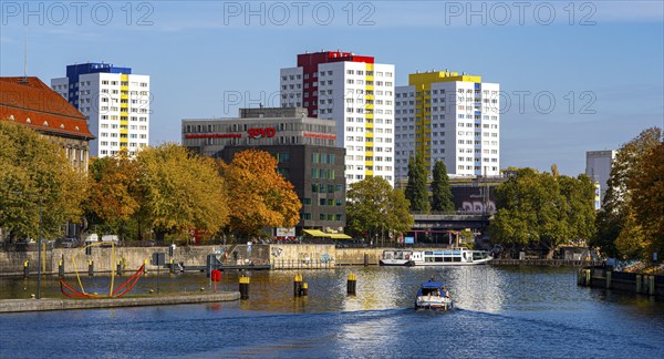 Boats and ships on the Fischerinsel, Berlin, Germany, Europe