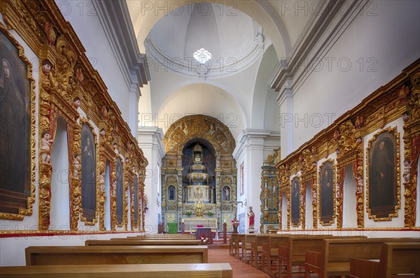 Interior view church, Igreja de São Francisco, nave, choir, altar, azulejos, tiles, tile