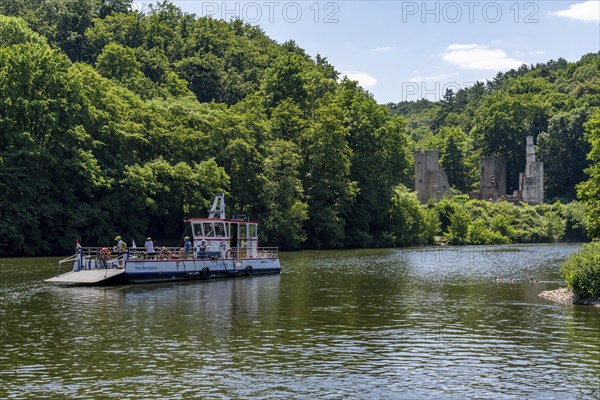 The Ruhr Valley ferry Hardenstein, operates on the Ruhr between the Herbede lock and the
