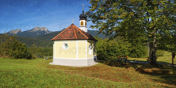 Maria Rast Chapel, Buckelwiesen between Mittenwald and Krün, Werdenfelser Land, Upper Bavaria,