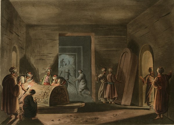 Historical Palestine, Tombs of the Kings of Judah, Historical, digitally restored reproduction from